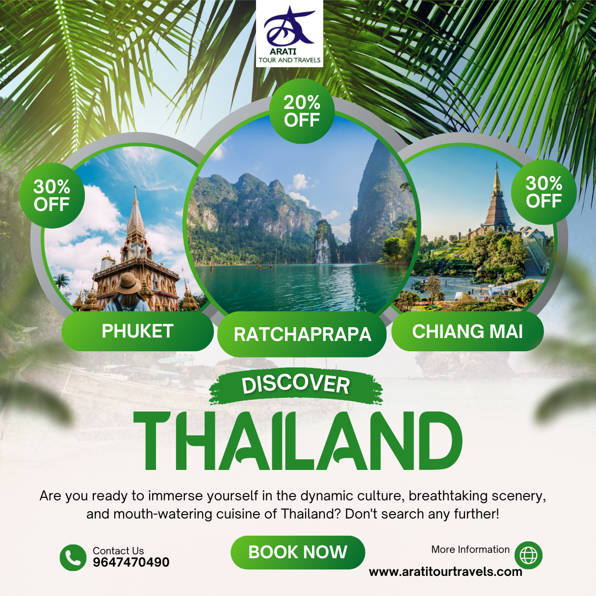 Brown Travel to Thailand Instagram Post